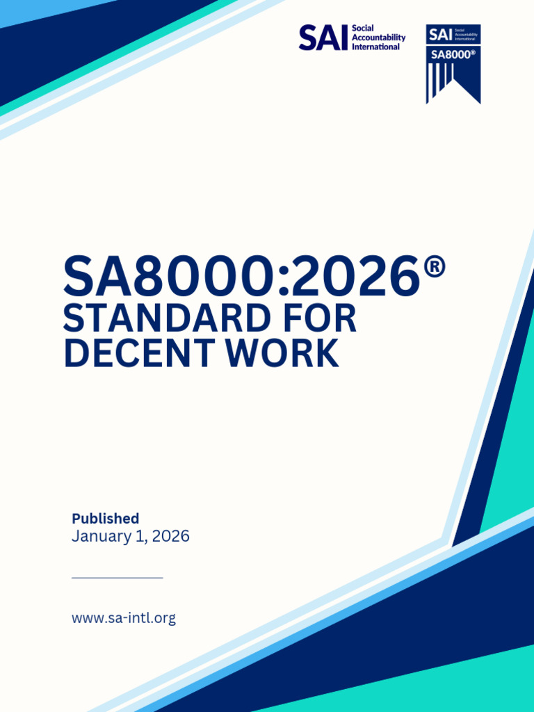 SA8000:2026 Decent Work Standard | PDF | Collective Bargaining | Human ...