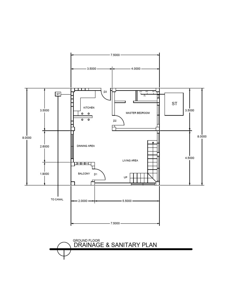Ground Floor Drainage Plan Details | PDF