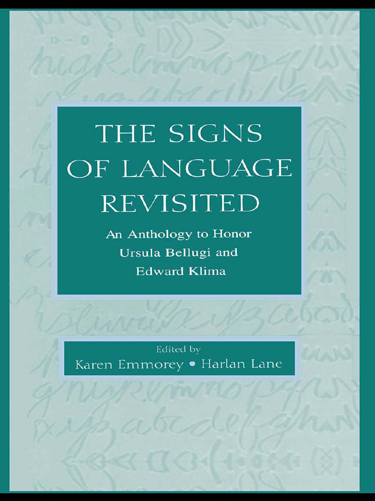 Signs of Language: Tribute to Bellugi & Klima | PDF | Sign Language ...