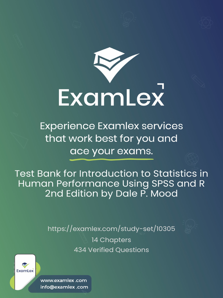 Test Bank for Introduction to Statistics in Human Performance Using ...