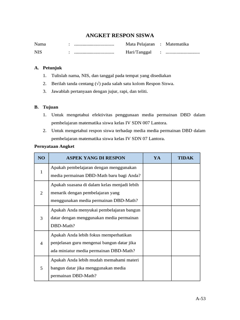 Respon Siswa | PDF