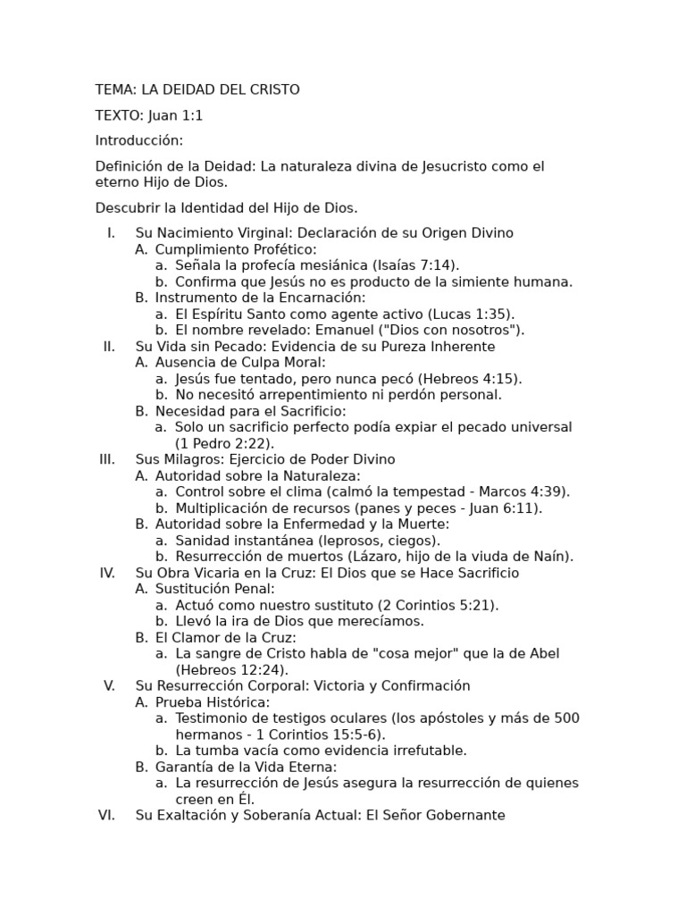 La Deidad de Cristo: Naturaleza y Poder | PDF | Jesús | La resurrección ...