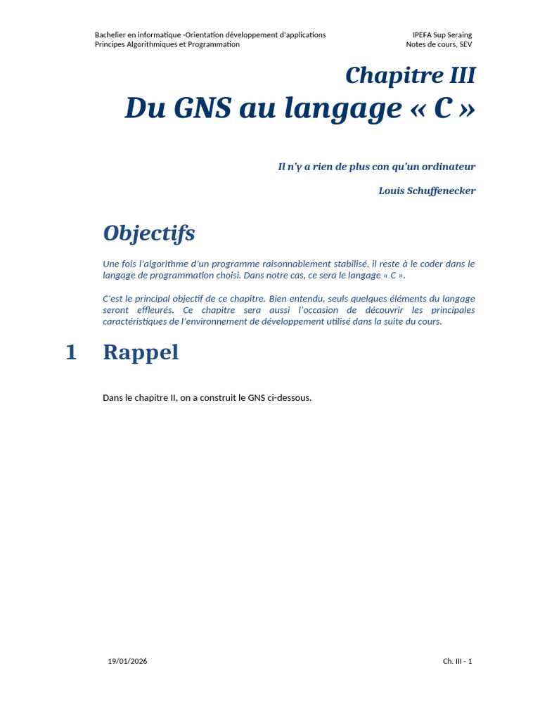 Introduction au langage C en programmation | PDF | Programmation ...