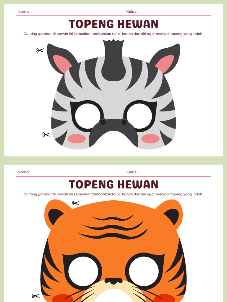 Cara Membuat Topeng Hewan Kreatif | PDF