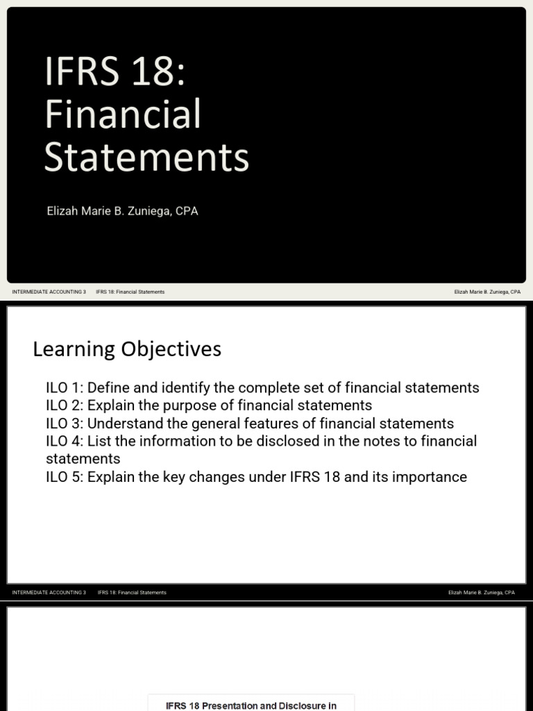IFRS 18 Financial Statements Overview | PDF | Expense | Income