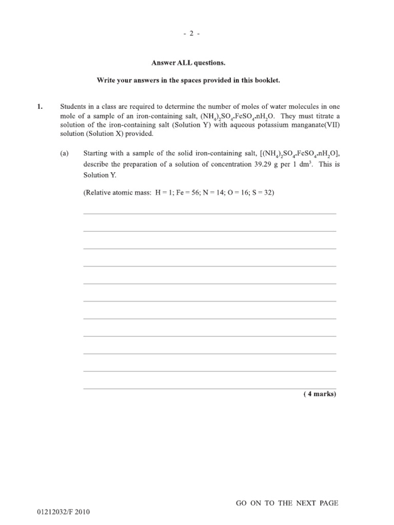 Titration 2010 p3 | PDF