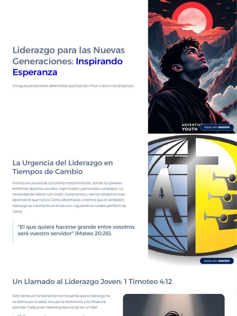 Liderazgo Juvenil Adventista: Inspira y Sirve | PDF | Liderazgo ...