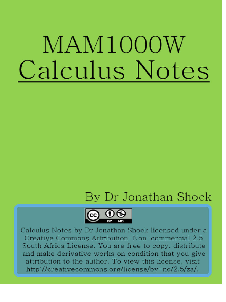 Mam 1000 w Notes | PDF | Integral | Vector Space