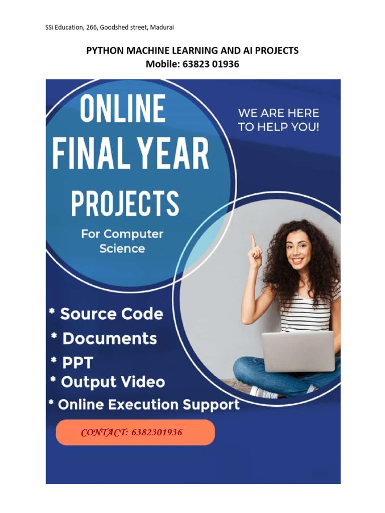 Python Machine Learning Projects List | PDF | Machine Learning ...