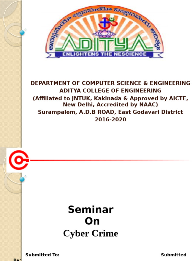 Seminar on Cybercrime | PDF | Cybercrime | Computer Security