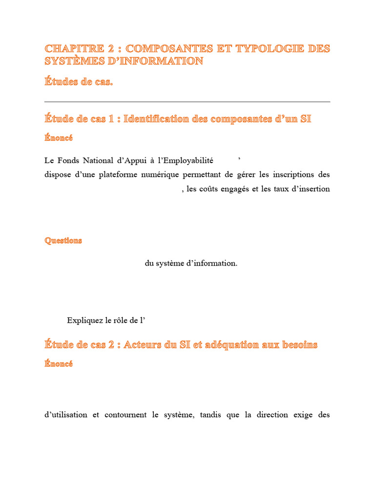Gestion des Systèmes d'Information Éducatifs | PDF