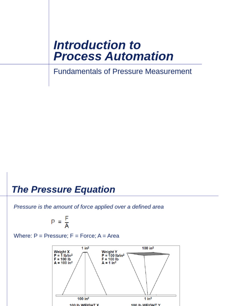 2. Introduction to Process Automation_Pressure | PDF | Pressure ...