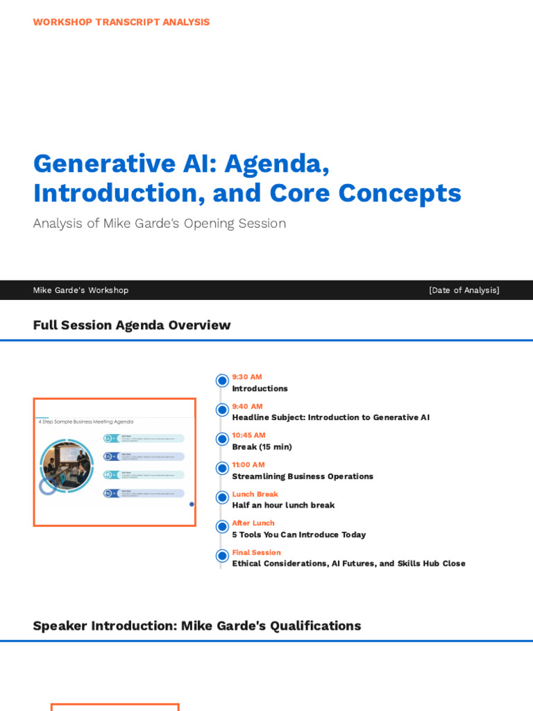 Generative AI Workshop Insights and Analysis | PDF | Artificial ...