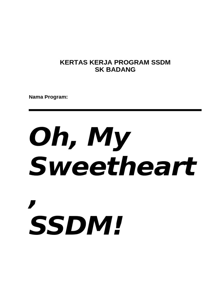 Program SSDM: Meningkatkan Sahsiah Murid | PDF