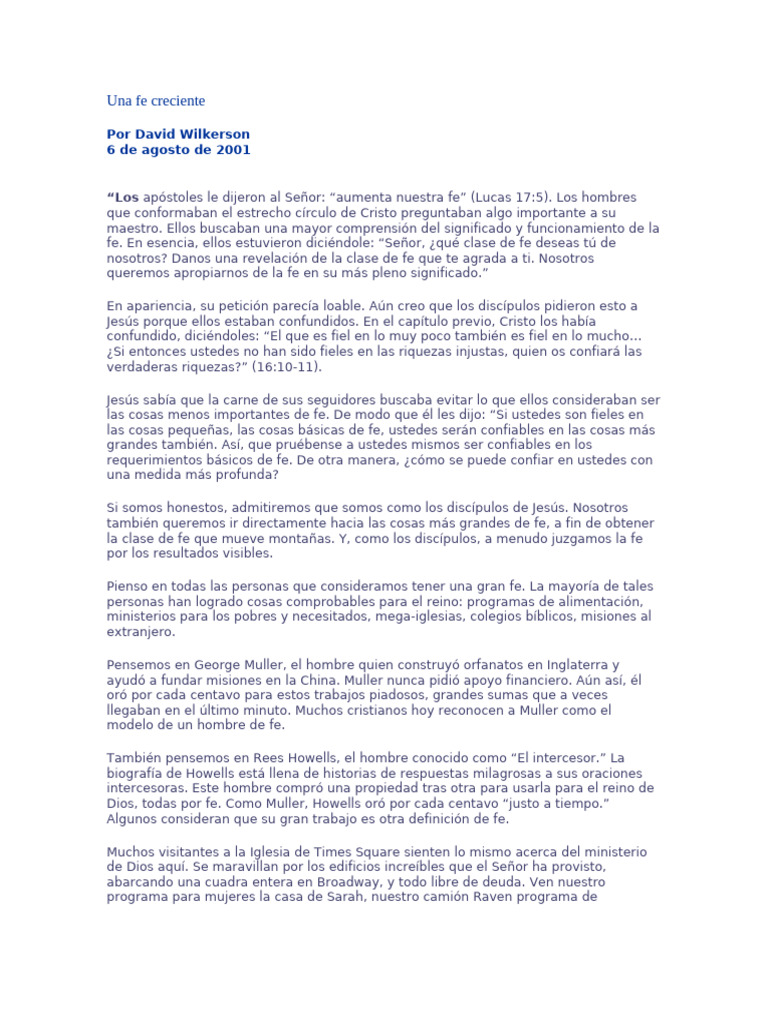 La Esencia de la Fe en Dios | PDF | Fe | Pecado