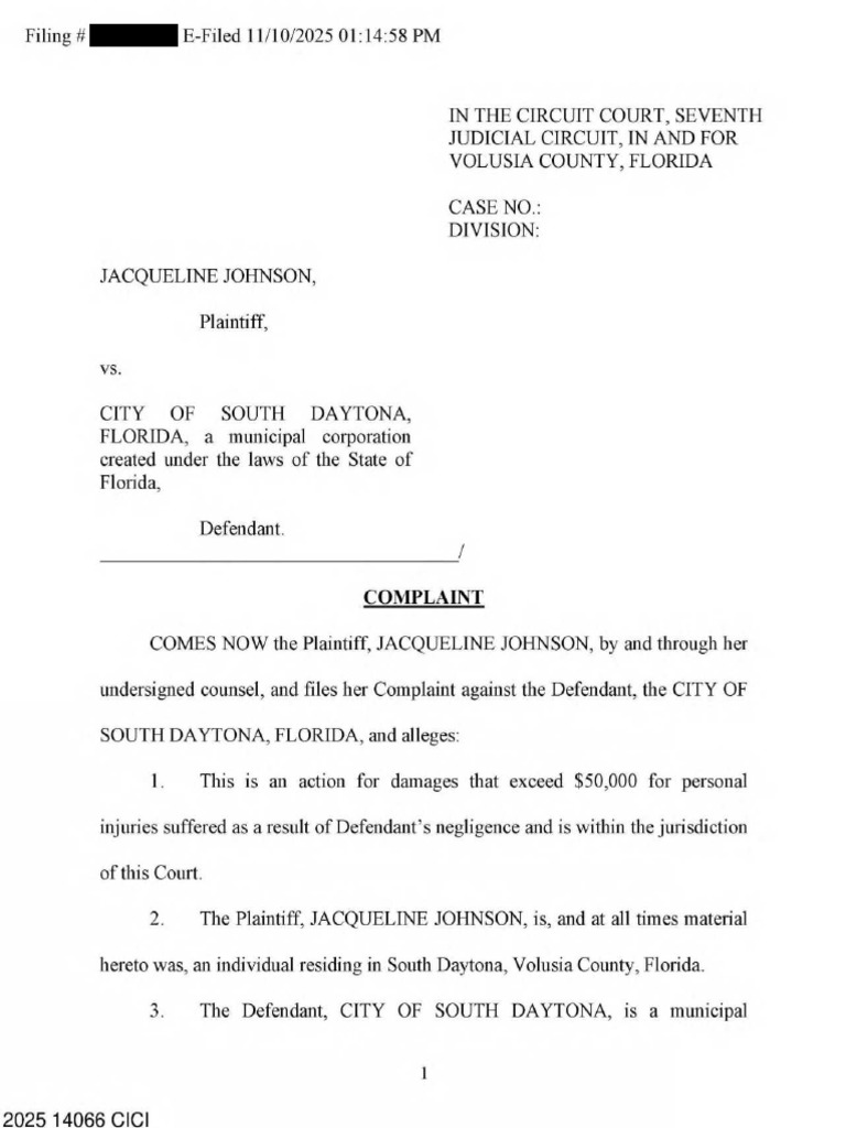 South Daytona Suit Sidewalk | PDF | Damages | Negligence