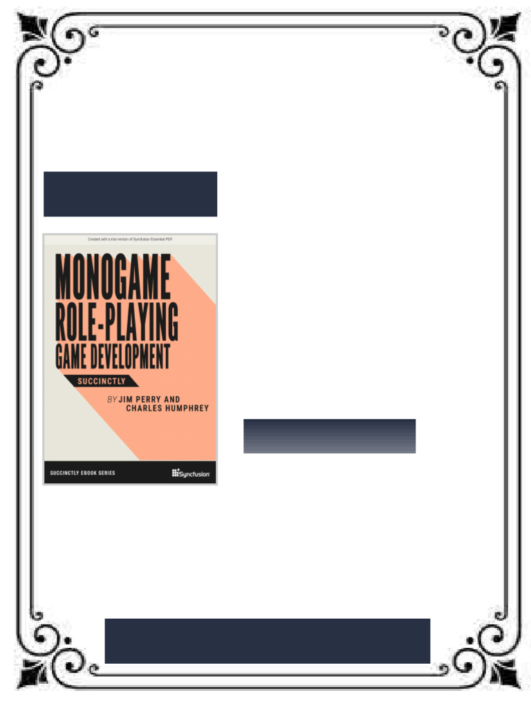 MonoGame Roleplaying Game Development Succinctly 2022-06-08 Edition Jim ...