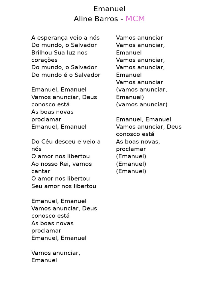 Letra da Música 