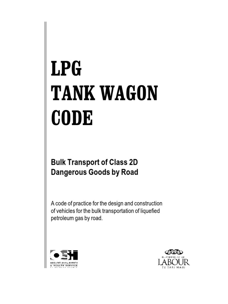 LPG Tank Wagon Code of Practice | PDF | Liquefied Petroleum Gas | Tire