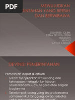 Download Mewujudkan Pemerintahan Yang Bersih Dan Berwibawa by Tova Putra Kejawen SN98394012 doc pdf