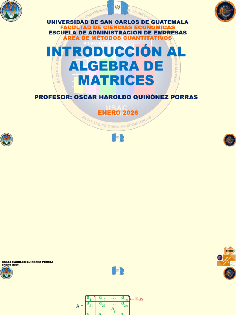 1. INTRODUCCIÓN ALGEBRA DE MATRICES | PDF | Matriz (Matemáticas ...