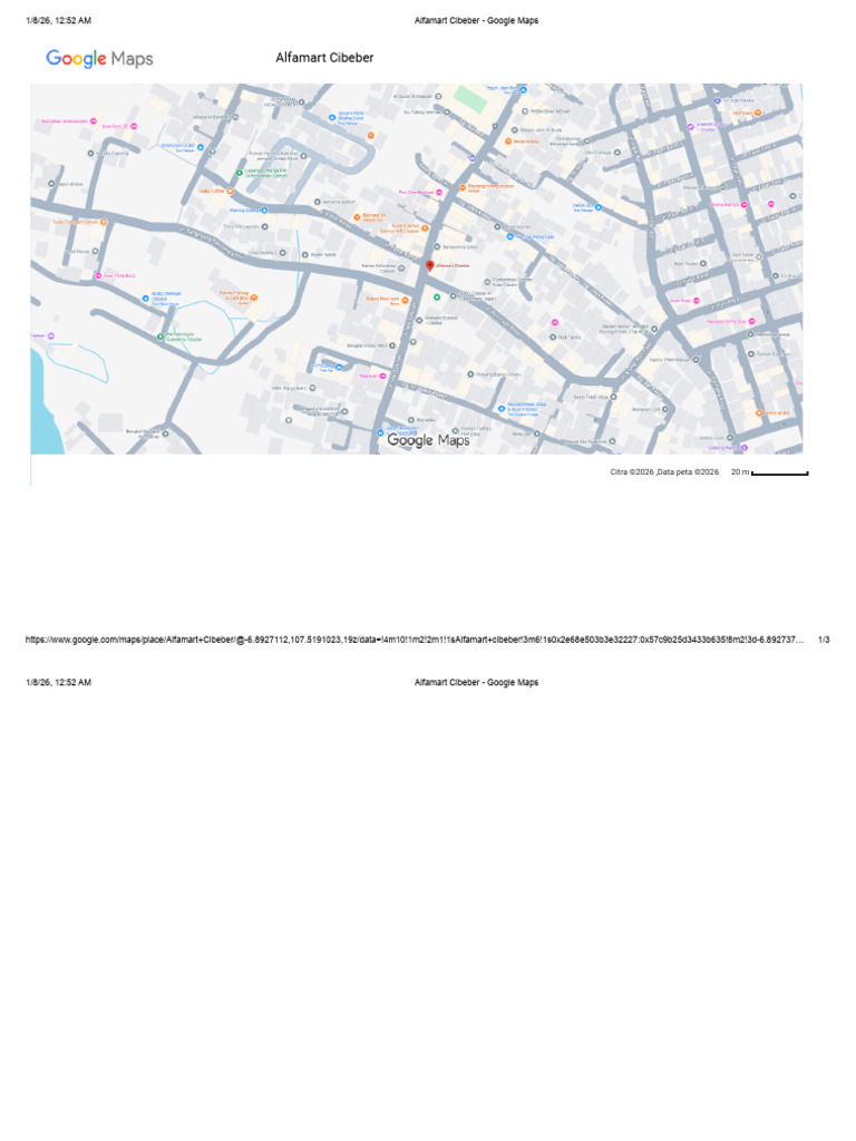 Alfamart Cibeber - Google Maps | PDF