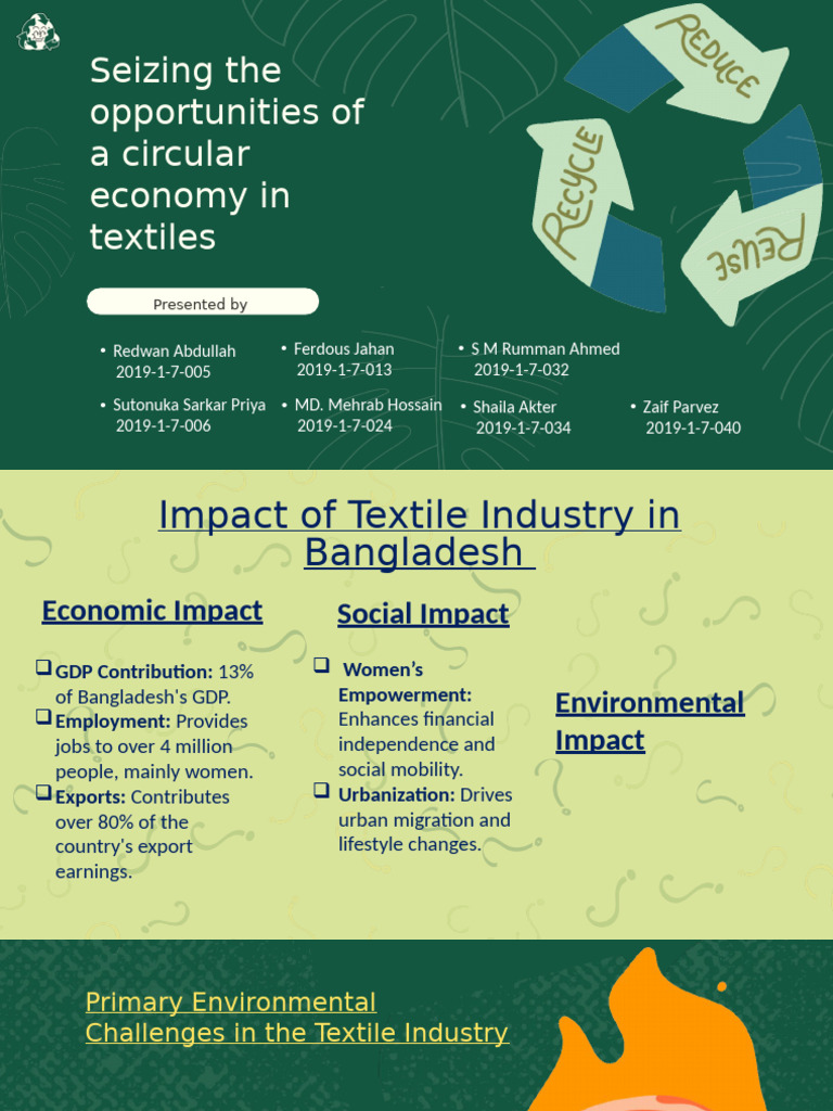 Seizing the Opportunities of a Circular Economy in Textiles | PDF ...