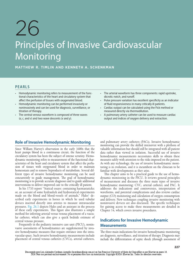 Invasive Hemodynamic Monitoring Guide | PDF | Heart Valve | Blood Pressure
