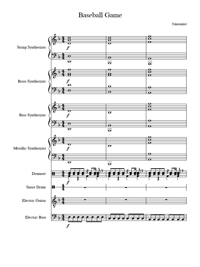 Baseball Game - Original Composition | PDF