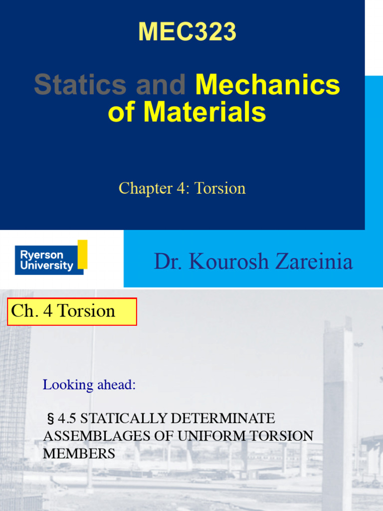Torsion Analysis in Mechanics of Materials | PDF | Rotation | Strength ...
