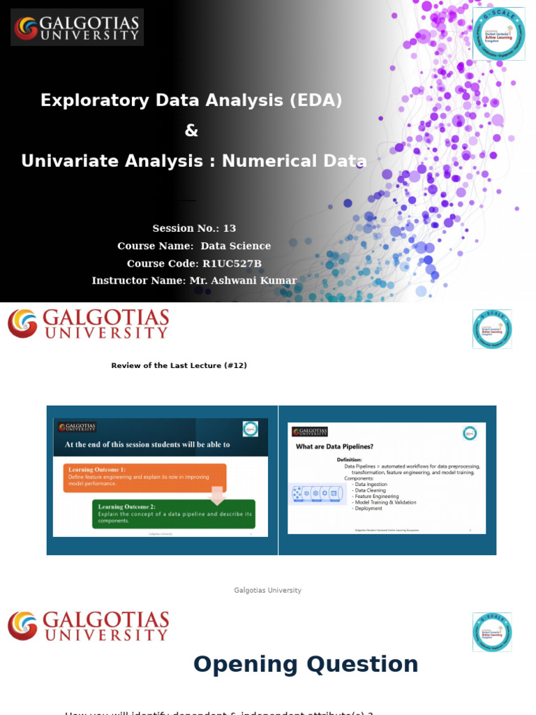 Lecture 13 | PDF | Data Analysis | Descriptive Statistics
