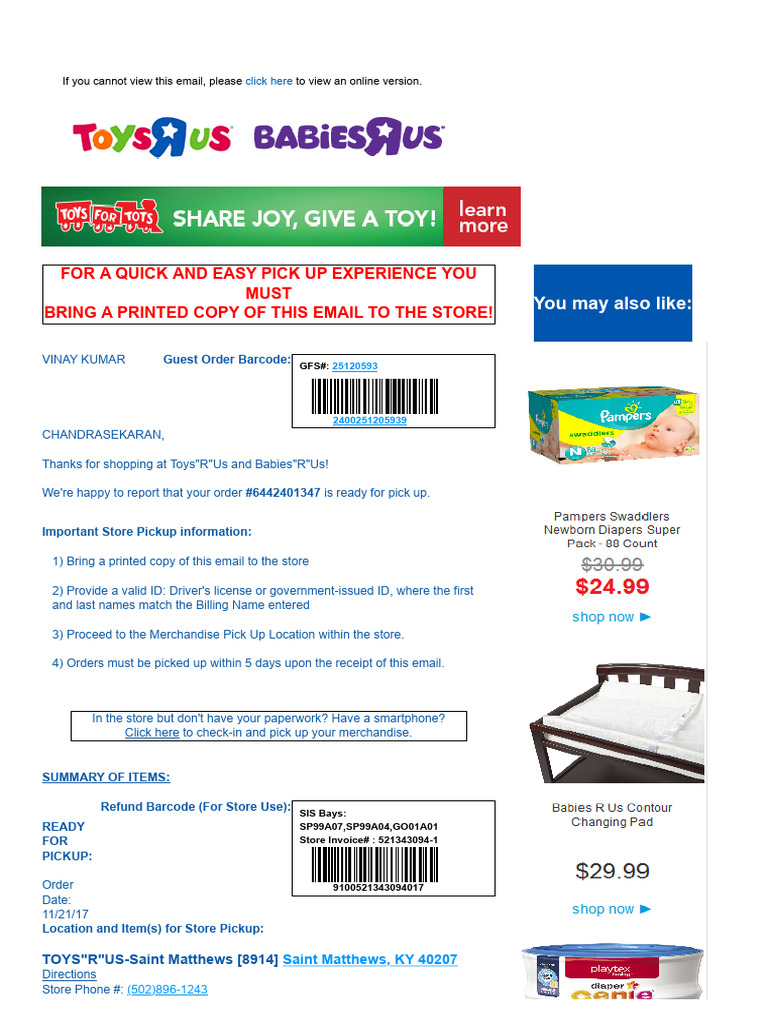 Babies R Us Diapers | PDF | Credit Card | Workweek And Weekend