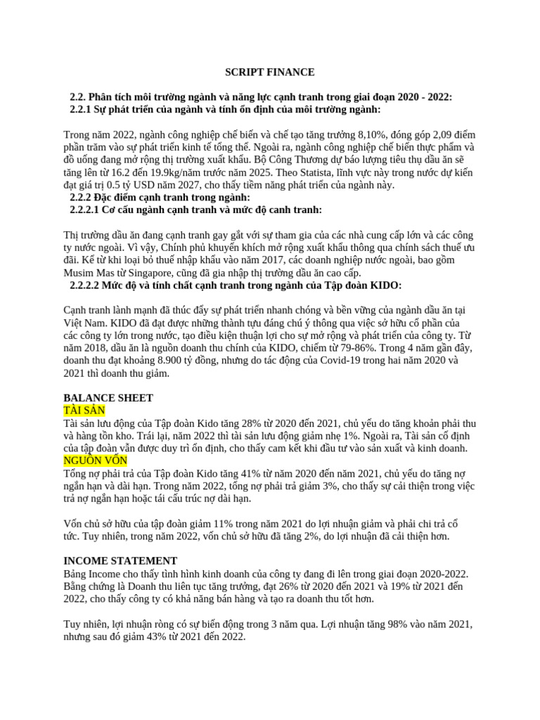 Script Finance | PDF