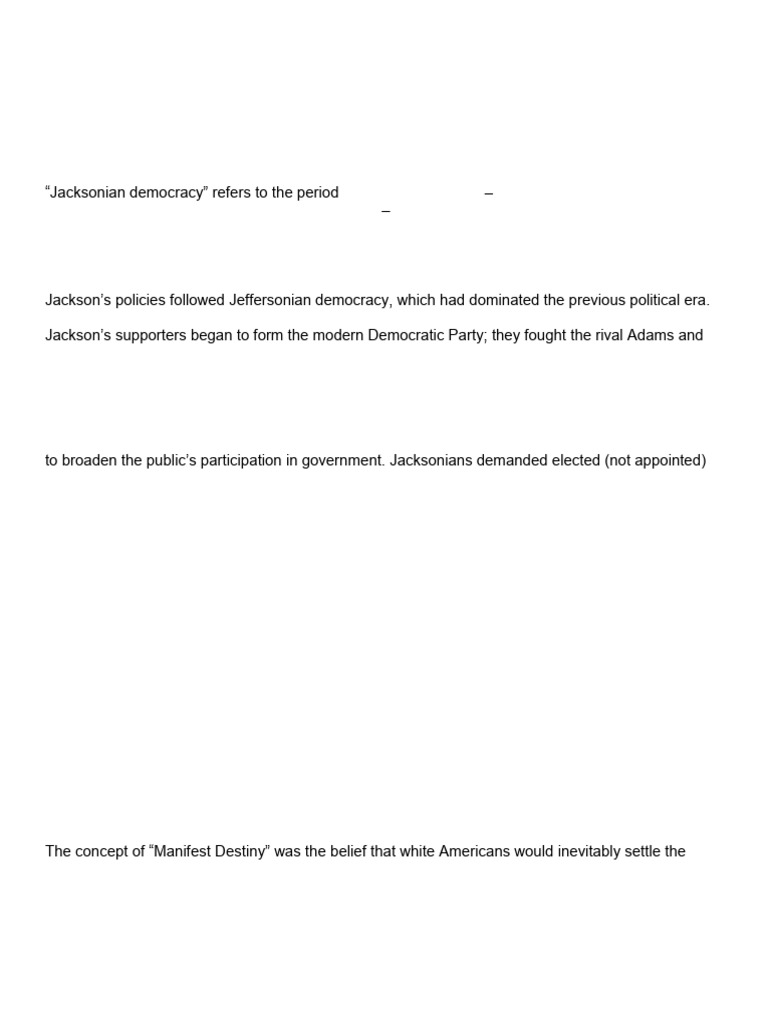 Jacksonian Democracy reading pdf | PDF | Whig Party (United States ...