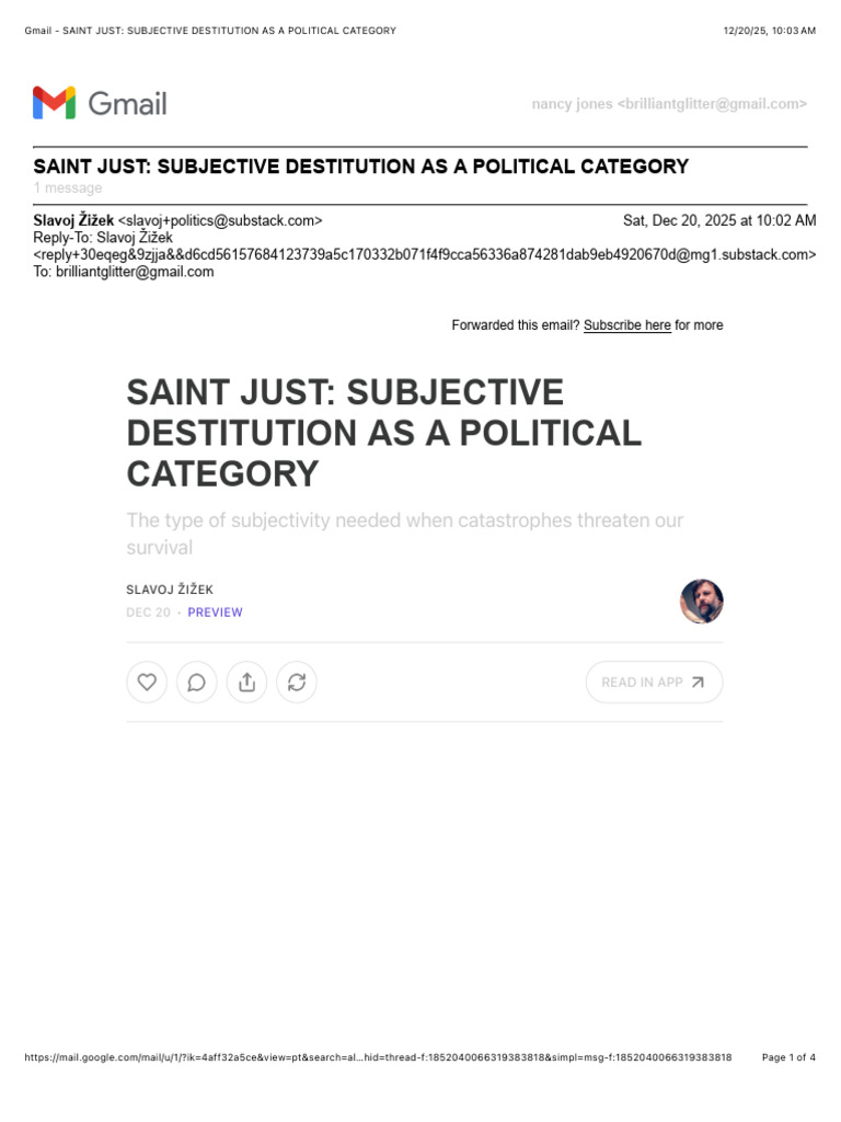 Subjective Destitution in Politics | PDF