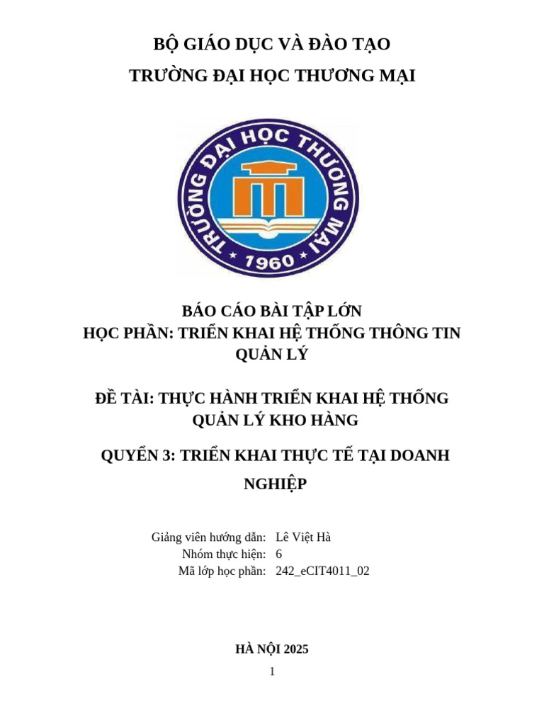 Triển Khai Nhóm 6 - Quyển 3 | PDF