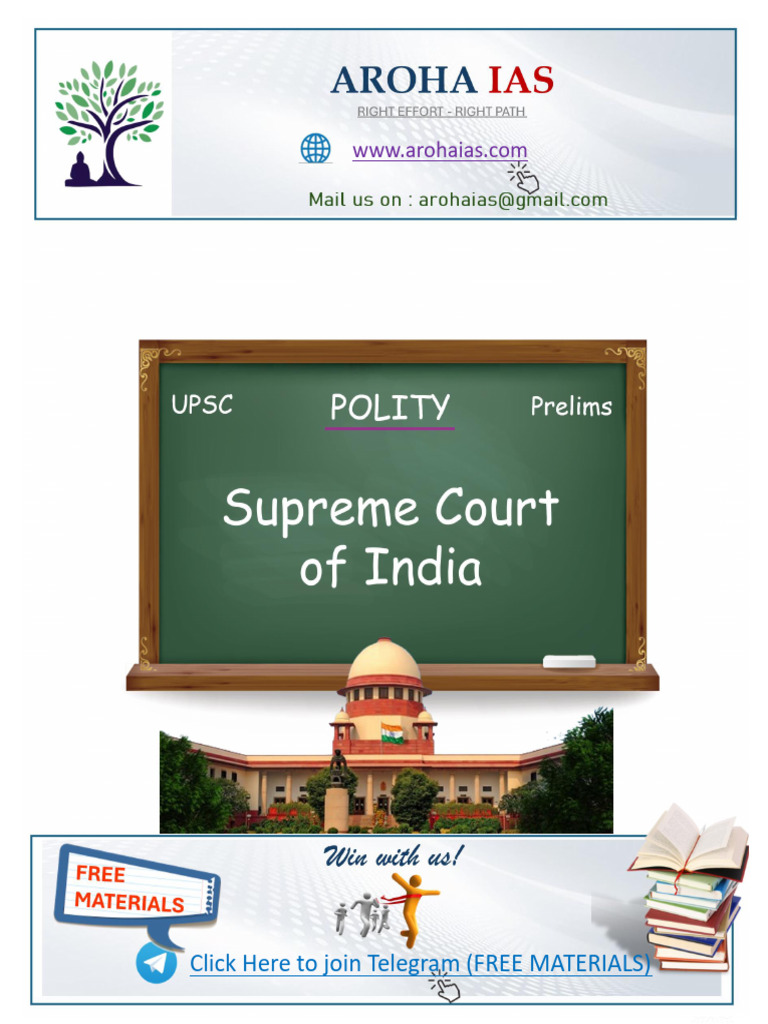 Supreme Court of India: Structure & History | PDF | Writ | Appeal