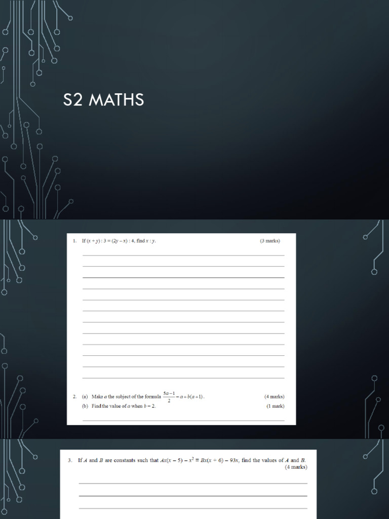 S2 Maths | PDF