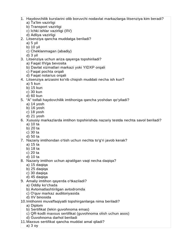 Test 20 | PDF