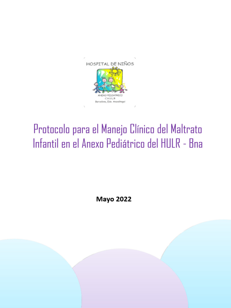 Protocolo de Manejo del Maltrato Infantil | PDF | Abuso infantil ...