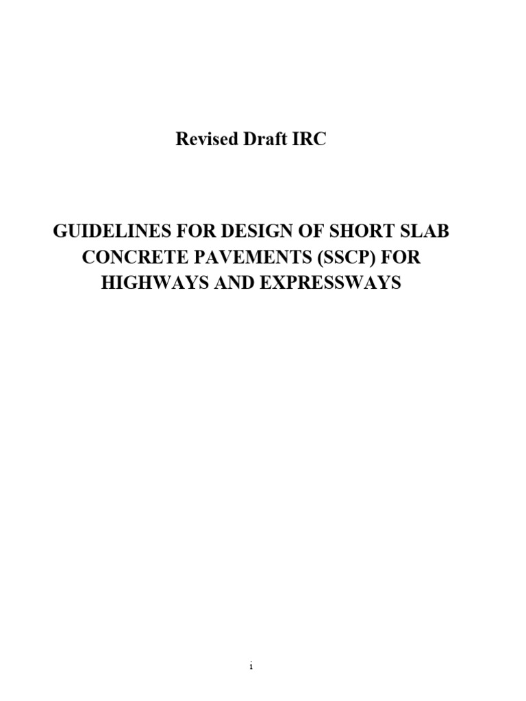 Short Slab Concrete Pavement Guidelines | PDF | Strength Of Materials ...