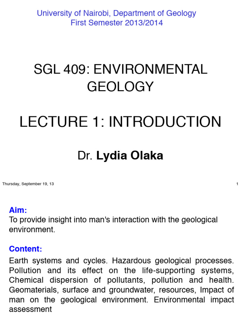 Introduction to Environmental Geology | PDF | Earth Sciences | Groundwater