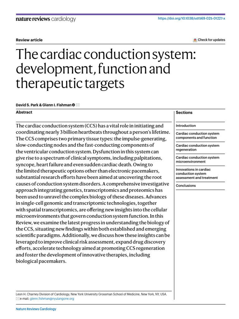 Advancements in Cardiac Conduction System Research | PDF | Atrium ...