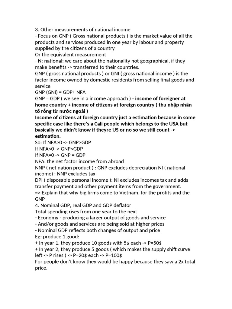 Understanding GNP, GDP, and Economic Welfare | PDF | Gross Domestic ...