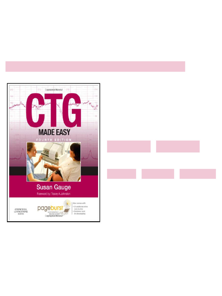 CTG made easy 4th Edition Susan Gauge Full Chapters Included | PDF ...