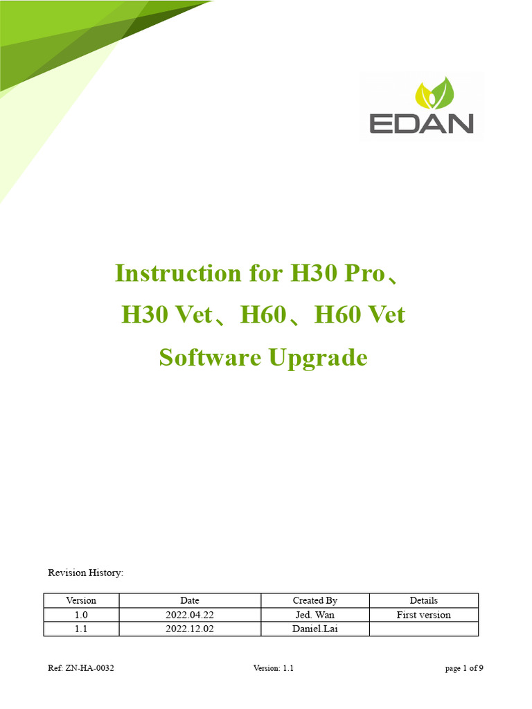 H30 Pro & H60 Software Upgrade Guide | PDF | Operating System Families ...