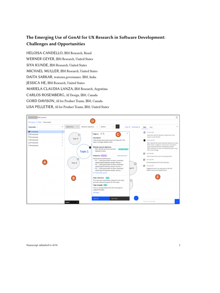 GenAI in UX Research: Challenges & Insights | PDF | Qualitative ...
