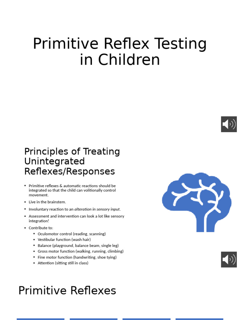 Primitive Reflex Testing in Children | PDF | Anatomical Terms Of Motion ...