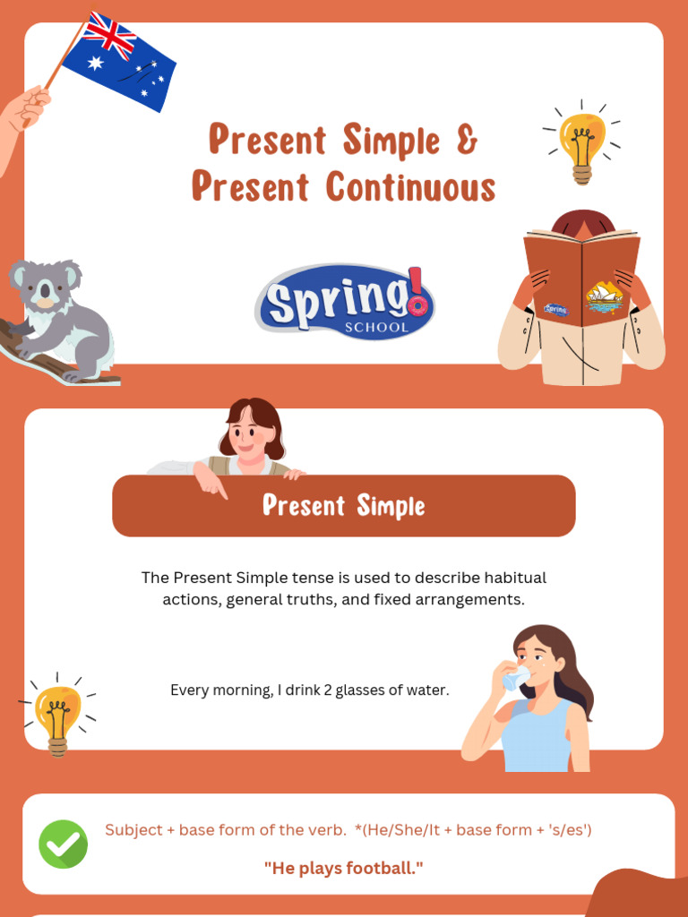 Present Simple vs Continuous Tenses | PDF | Verb | Syntax