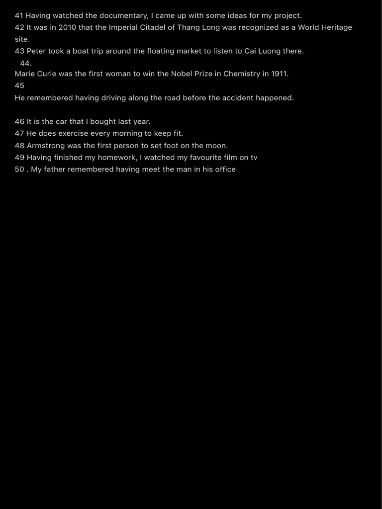 41 Having Watched the Documentary, I Came Up With Some Ideas for My… | PDF